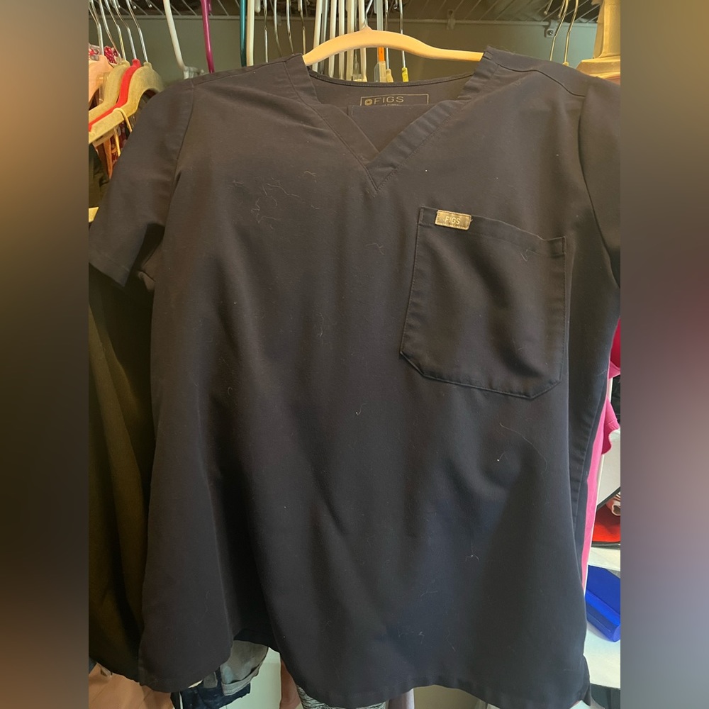 Figs Navy SHORT both top and bottom joggers size medium
